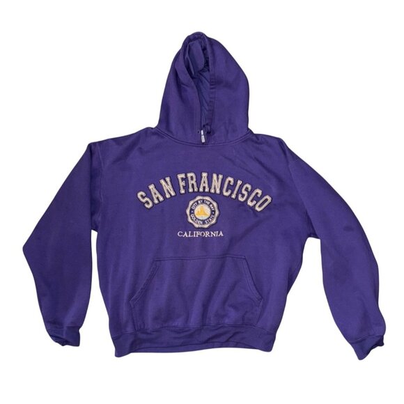 San Francisco California Purple Hoodie XXL Hayward.CA 100% Cotton City By The Ba - Picture 1 of 6
